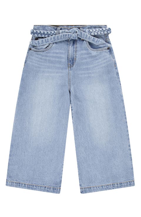 Kids' Belted Cropped Jeans (Free Spirit) (Big Kid)