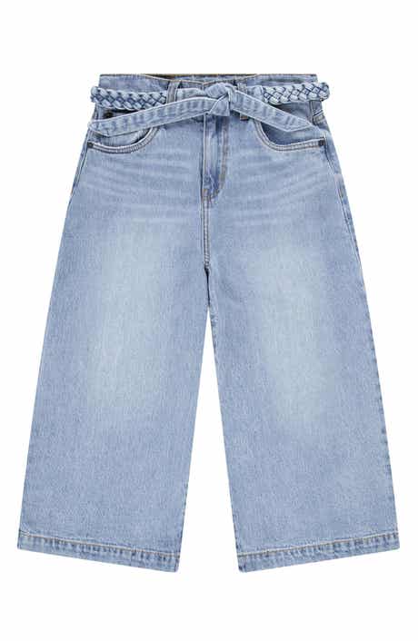 Kids' Belted Cropped Jeans