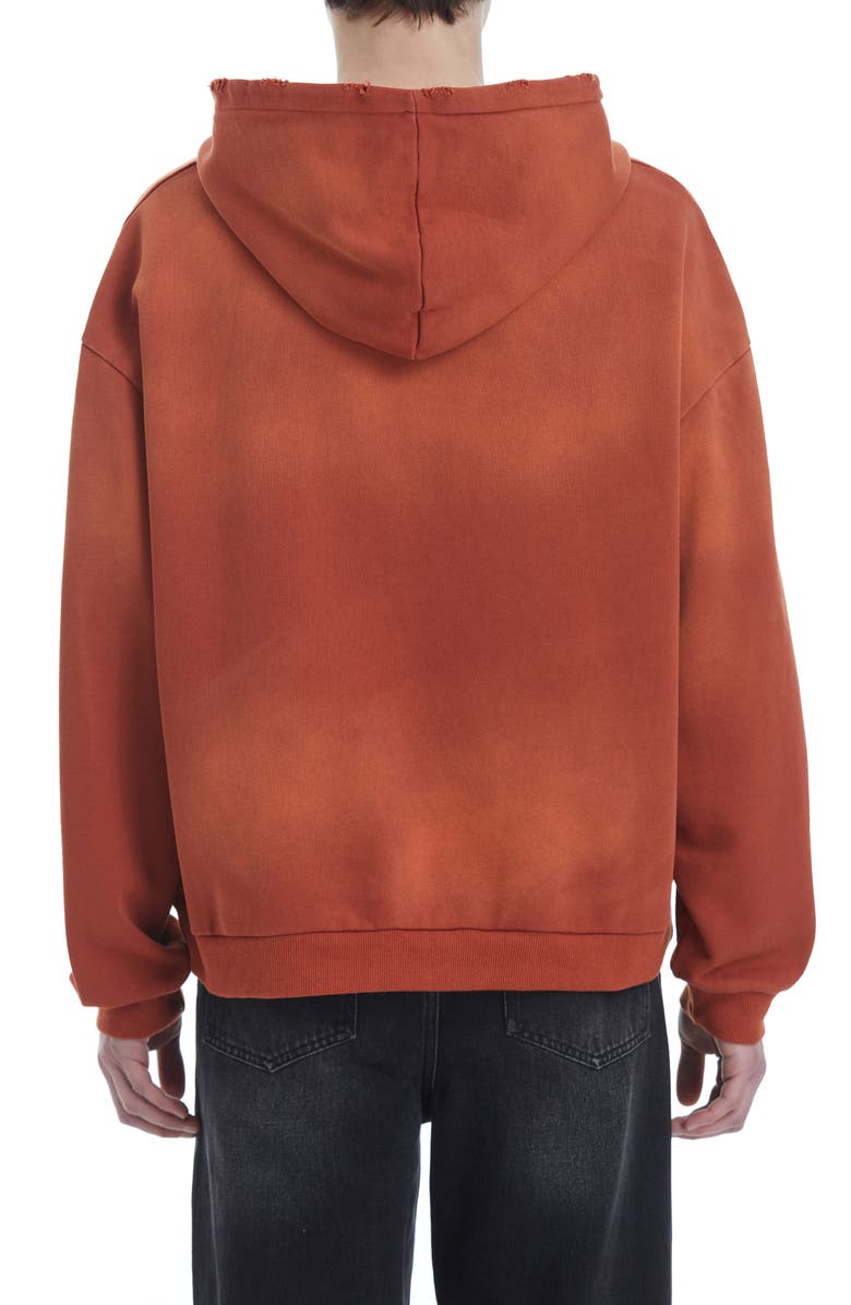 FOUND Tie Dye Cotton Graphic Hoodie, Alternate, color, Vintage Red