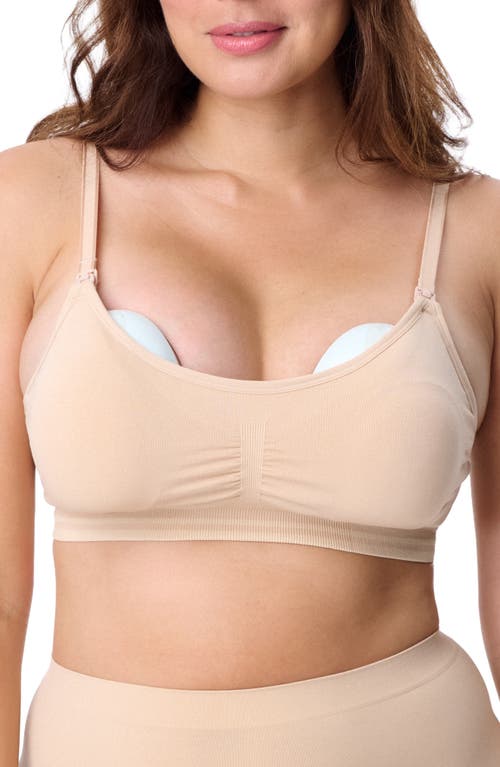 Motherhood Maternity Maternity Seamless Nursing And Hands-free Pumping Bra In Gray
