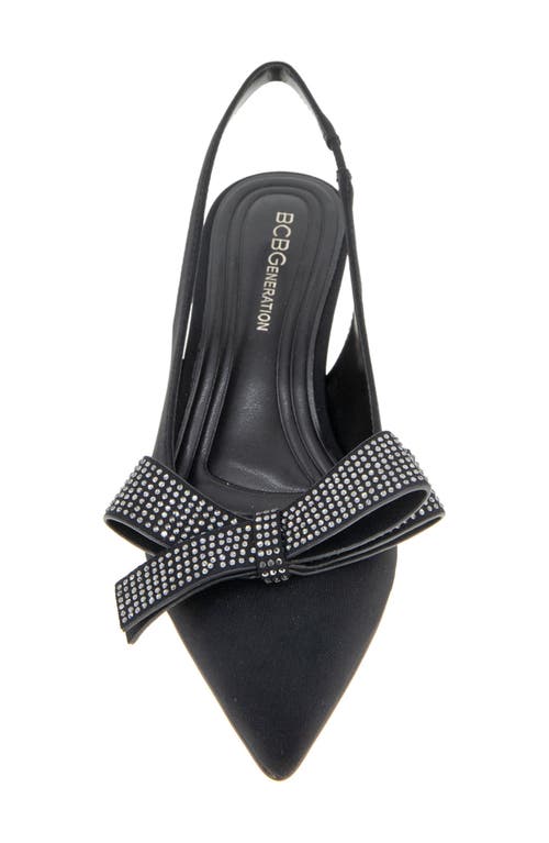 Bcbgeneration Kasti Slingback Pointed Toe Kitten Heel Pump In Black