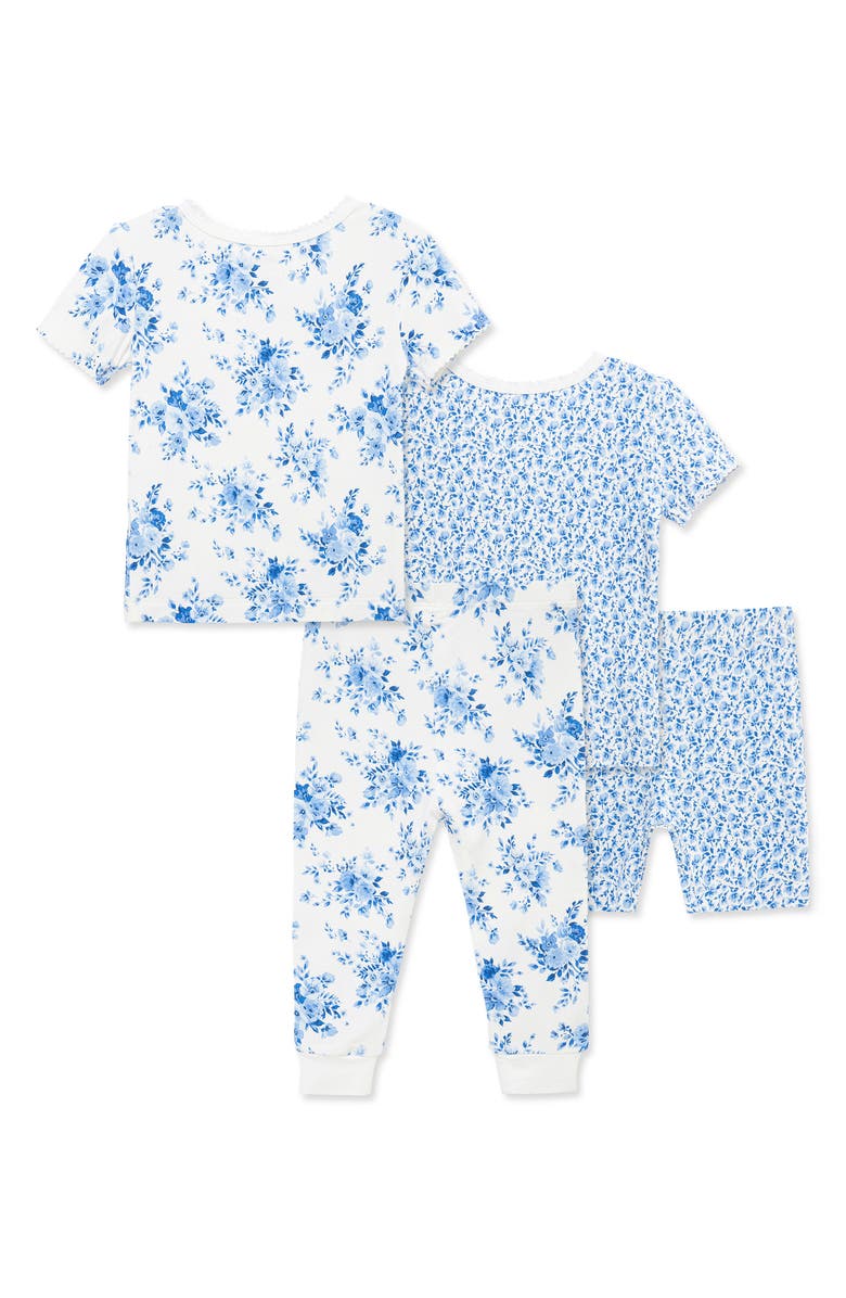 Little Me Garden 2-Pack Fitted Pajamas, Alternate, color, Blue