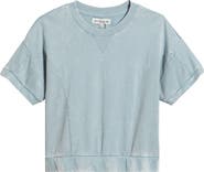 CITY BLUES Short Sleeve Cotton Sweatshirt