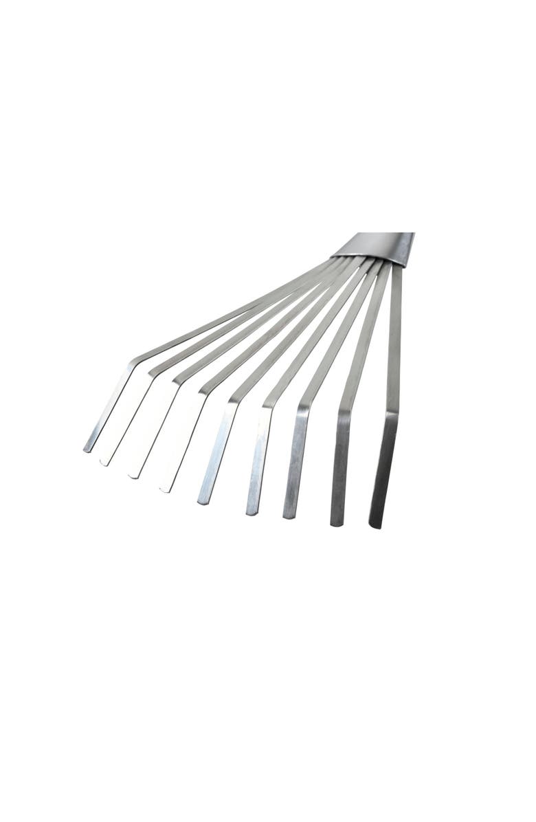 Burgon & Ball Mid-Handled Stainless Steel Shrub Rake, Alternate, color, Stainless Steel