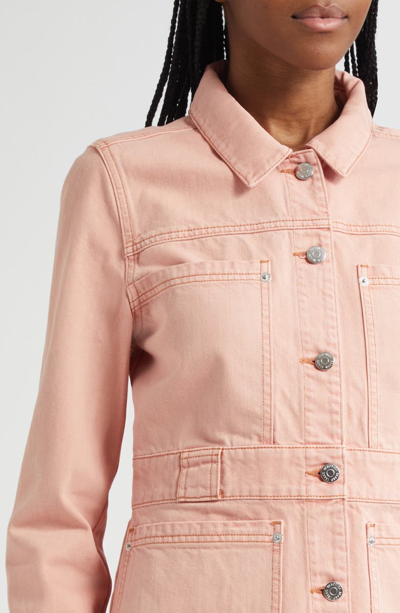 Veronica Beard Marvin Denim Jacket, Alternate, color, Pink Blossom