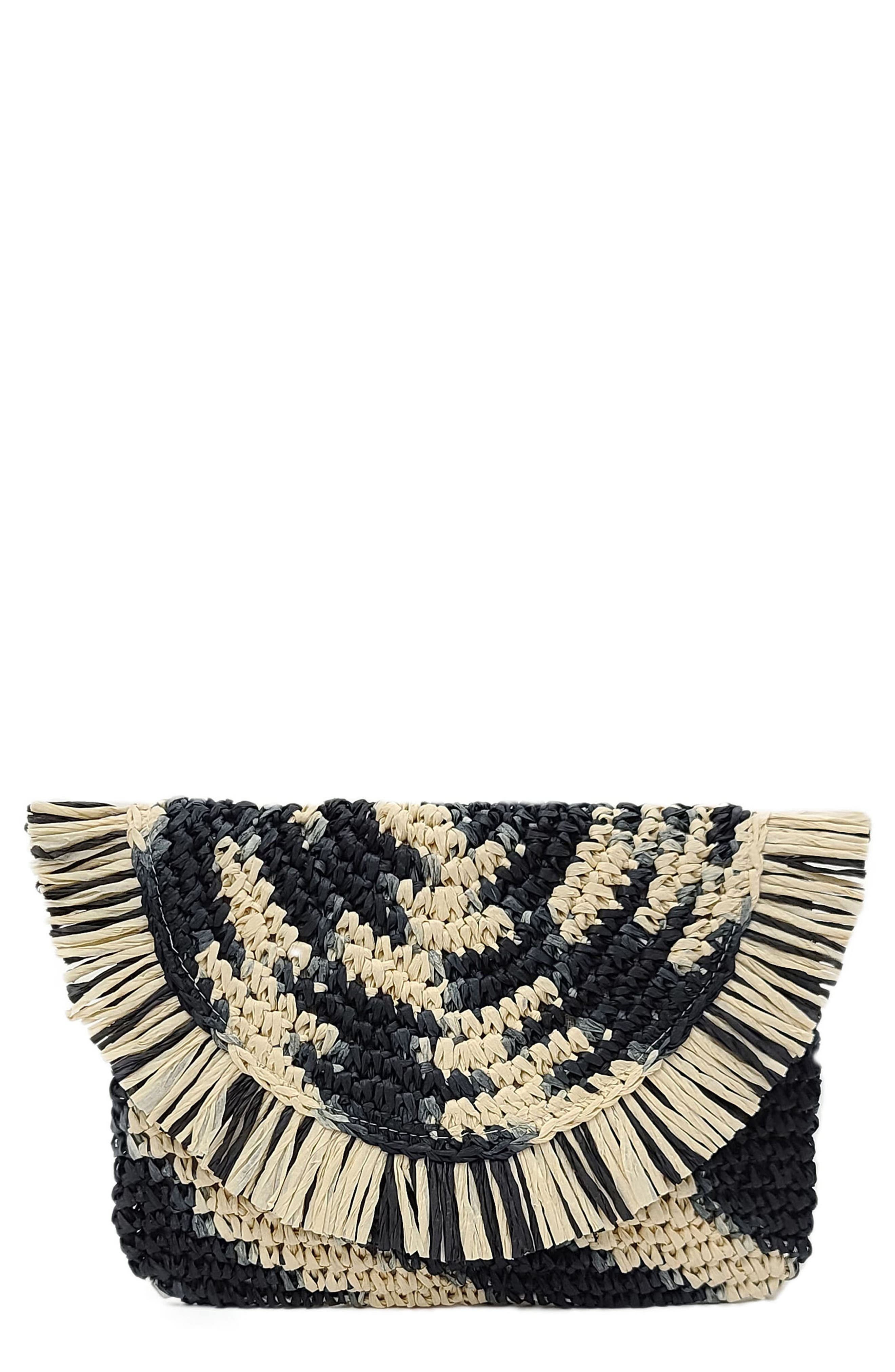 Riley Clutch, Main, color, BLACK/ NATURAL
