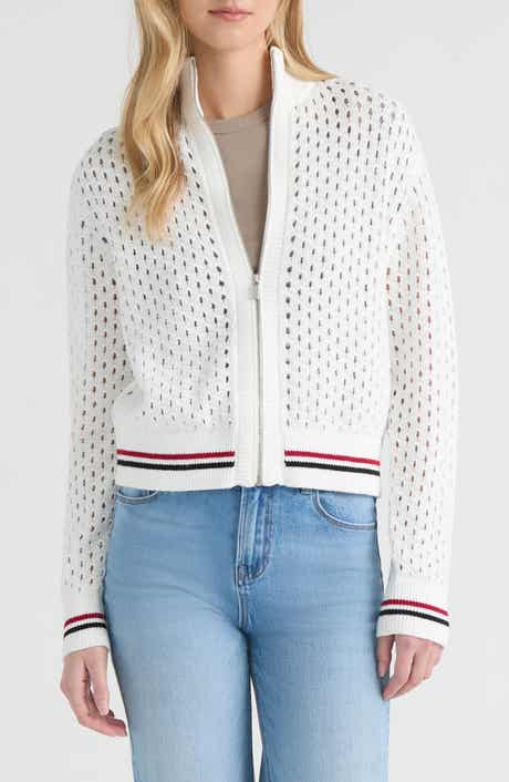 Hunter Stripe Openwork Bomber Jacket