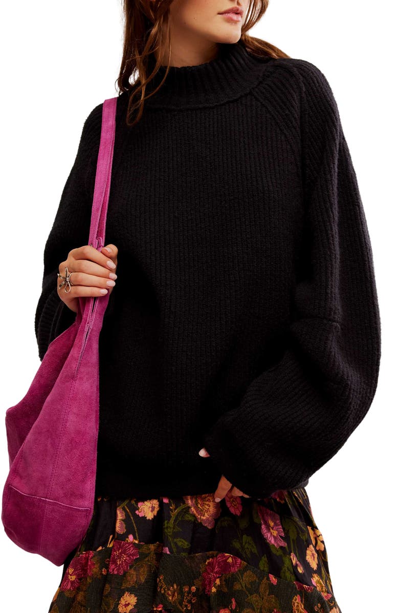 Free People Sunbeam Oversize Turtleneck Sweater, Main, color, 