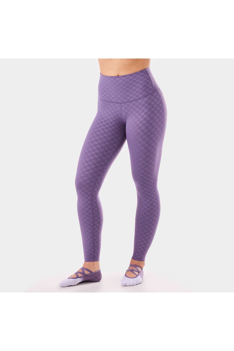 High Waisted Legging, Main, color, GRAPE ABSTRACT