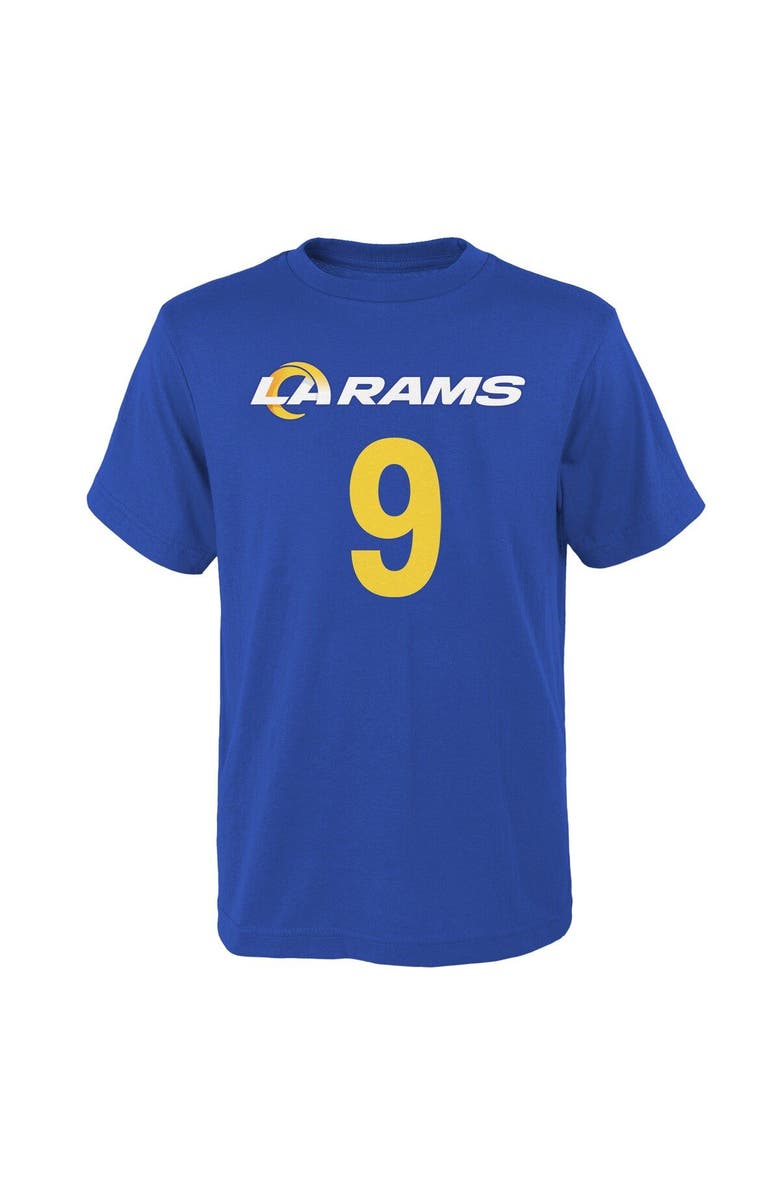 Outerstuff Youth Matthew Stafford Royal Los Angeles Rams Mainliner Name & Number T-Shirt, Alternate, color, 