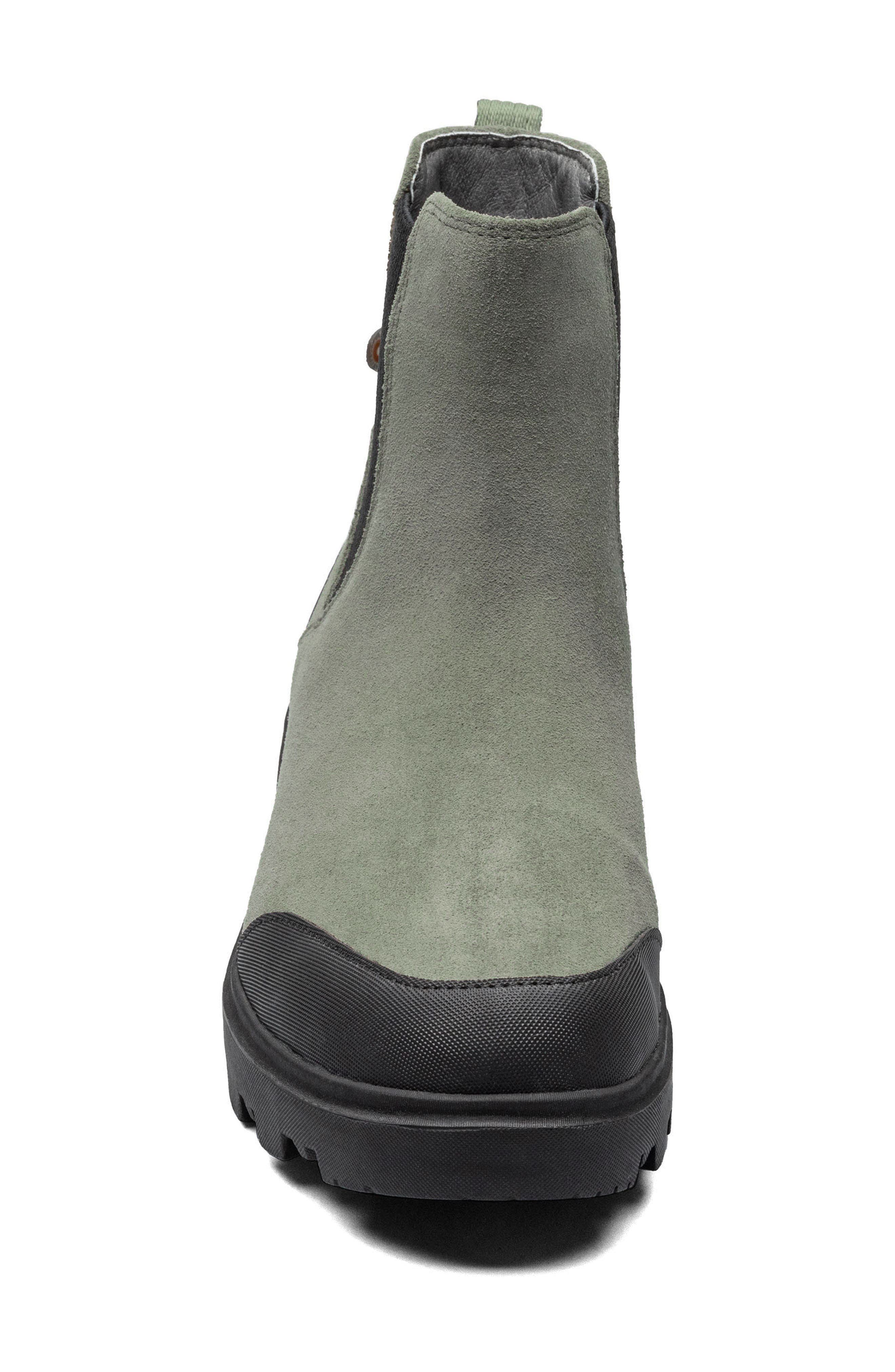 Holly Waterproof Chelsea Boot, Alternate, color, GREEN ASH