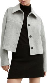 MANGO Oversize Boxy Crop Jacket