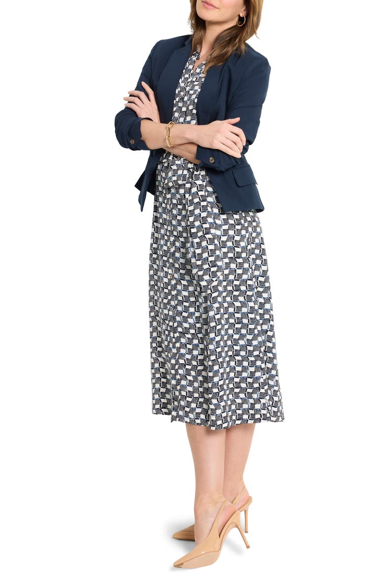 Seasonless Cotton Blend Blazer, Alternate, color, DARK INDIGO