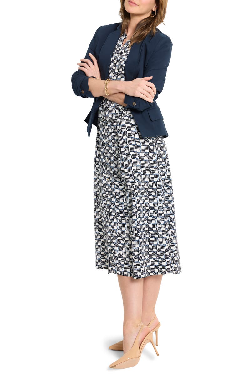 NIC+ZOE Seasonless Cotton Blend Blazer, Alternate, color, Dark Indigo