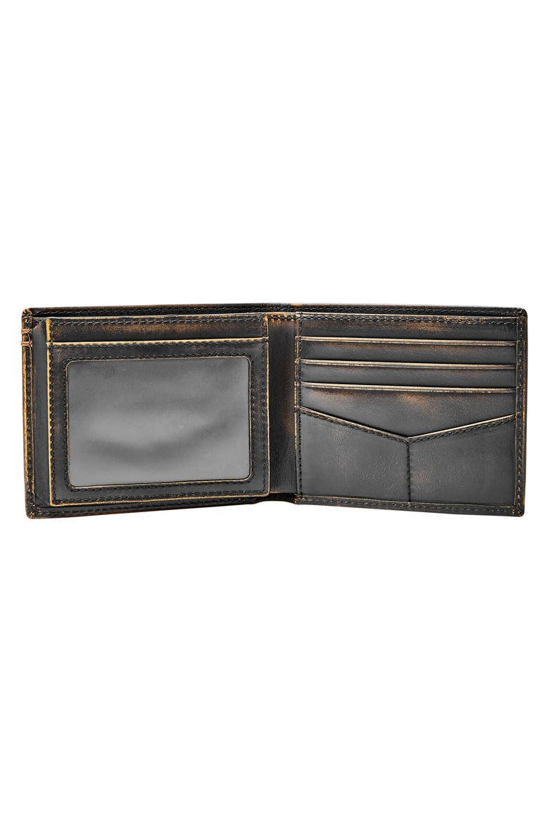 Wade Leather Wallet, Alternate, color, BLACK