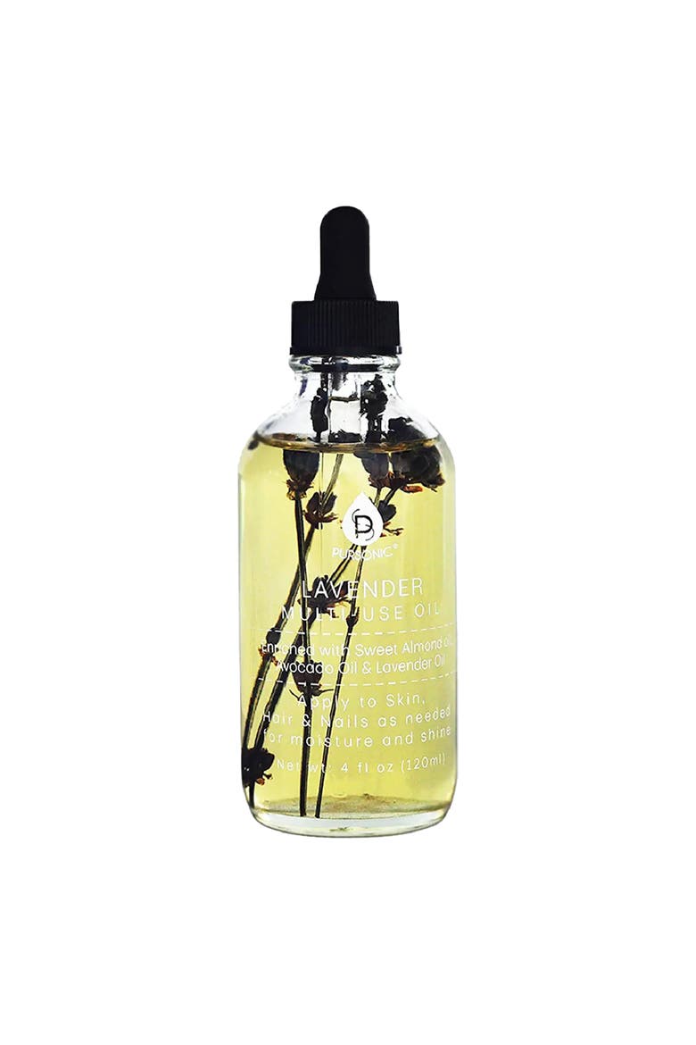 Lavendar Flower Multi Use Body Oils 4 Oz, Main, color, Purple