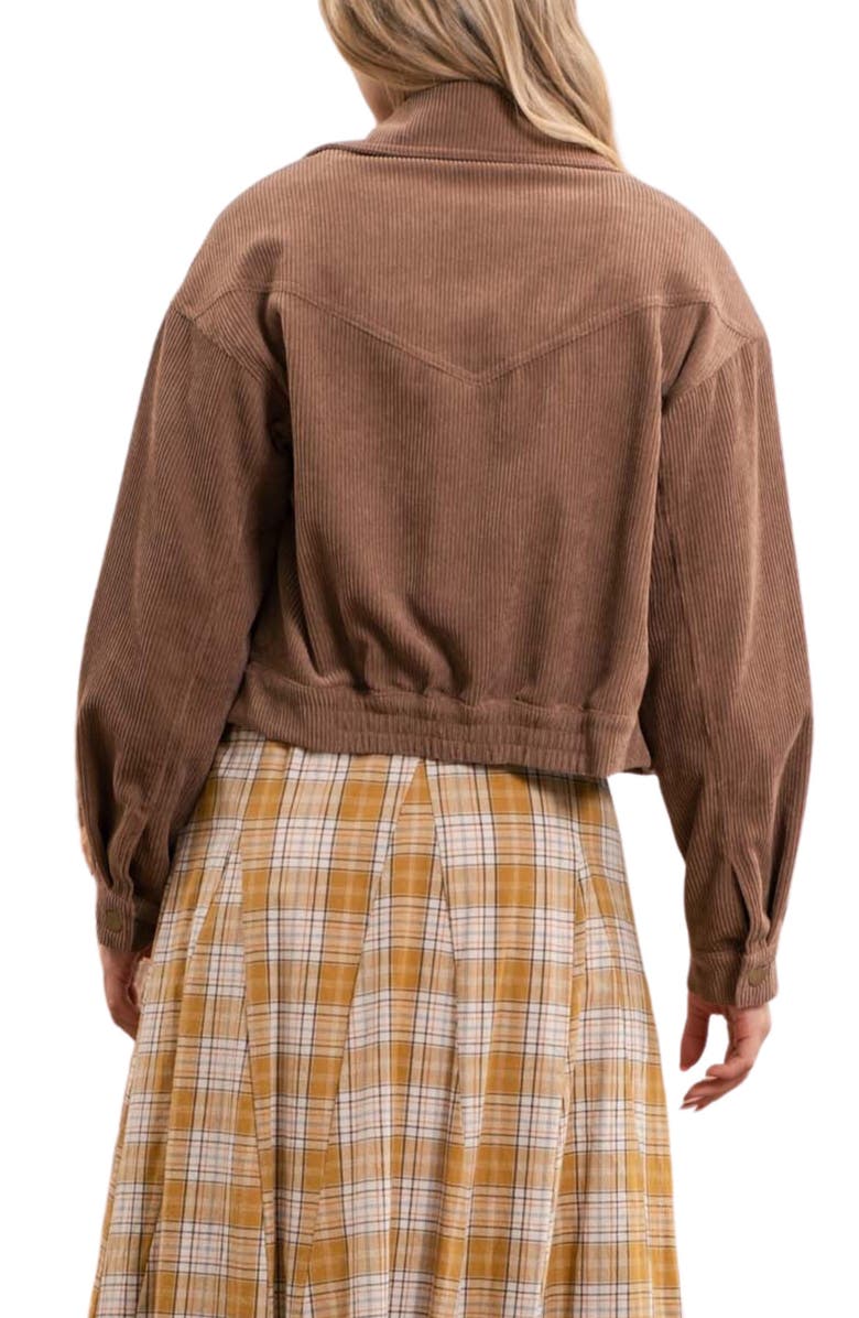Blu Pepper Corduroy Crop Moto Jacket, Alternate, color, 