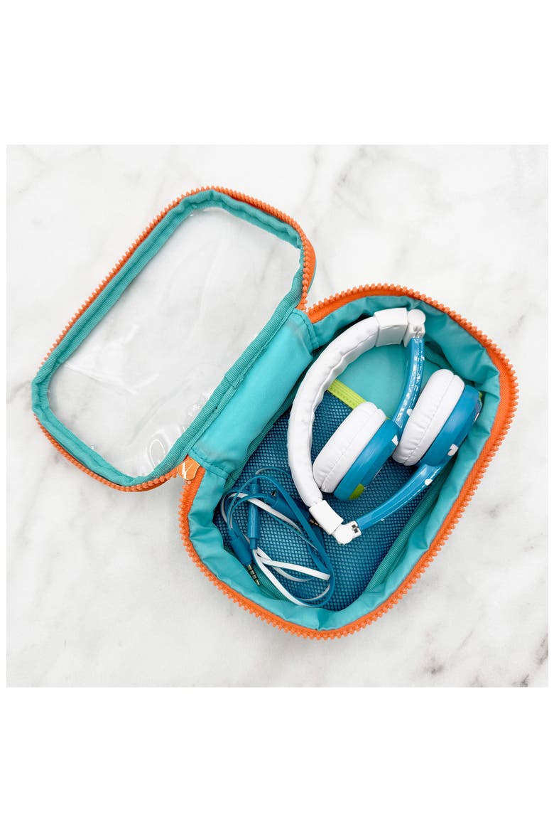 Kids' Mini Clarity Organizing Case, Alternate, color, TURQUOISE/ BLUE