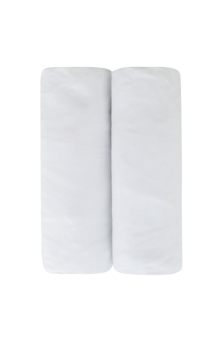 Ely's & Co. Baby Fitted Pack n Play - Mini Crib Sheet 2 Packs, Main, color, Solid White