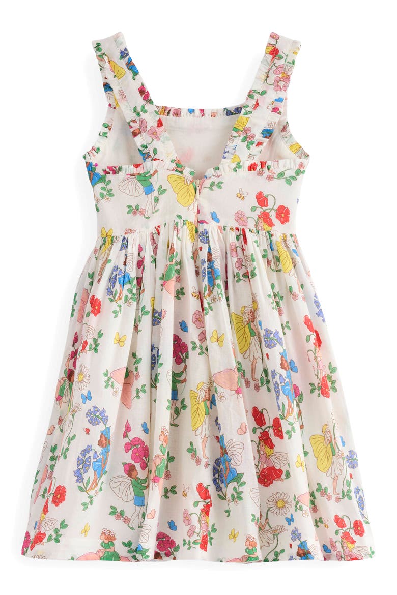 Kids' Luna Ruffle Strap Sundress, Alternate, color, IVORY MULTI FLOWER FAIRY