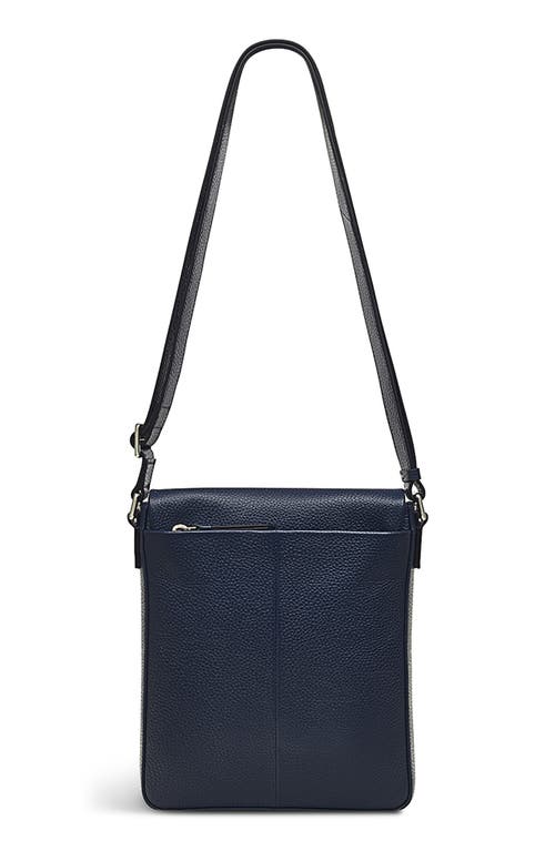 Radley London Whitby Row Small Flap Leather Crossbody Bag In Ink