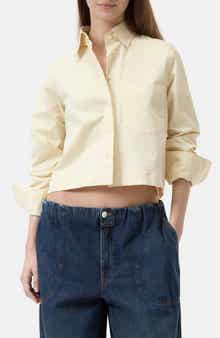 Closed Cotton Crop Button-Up Shirt