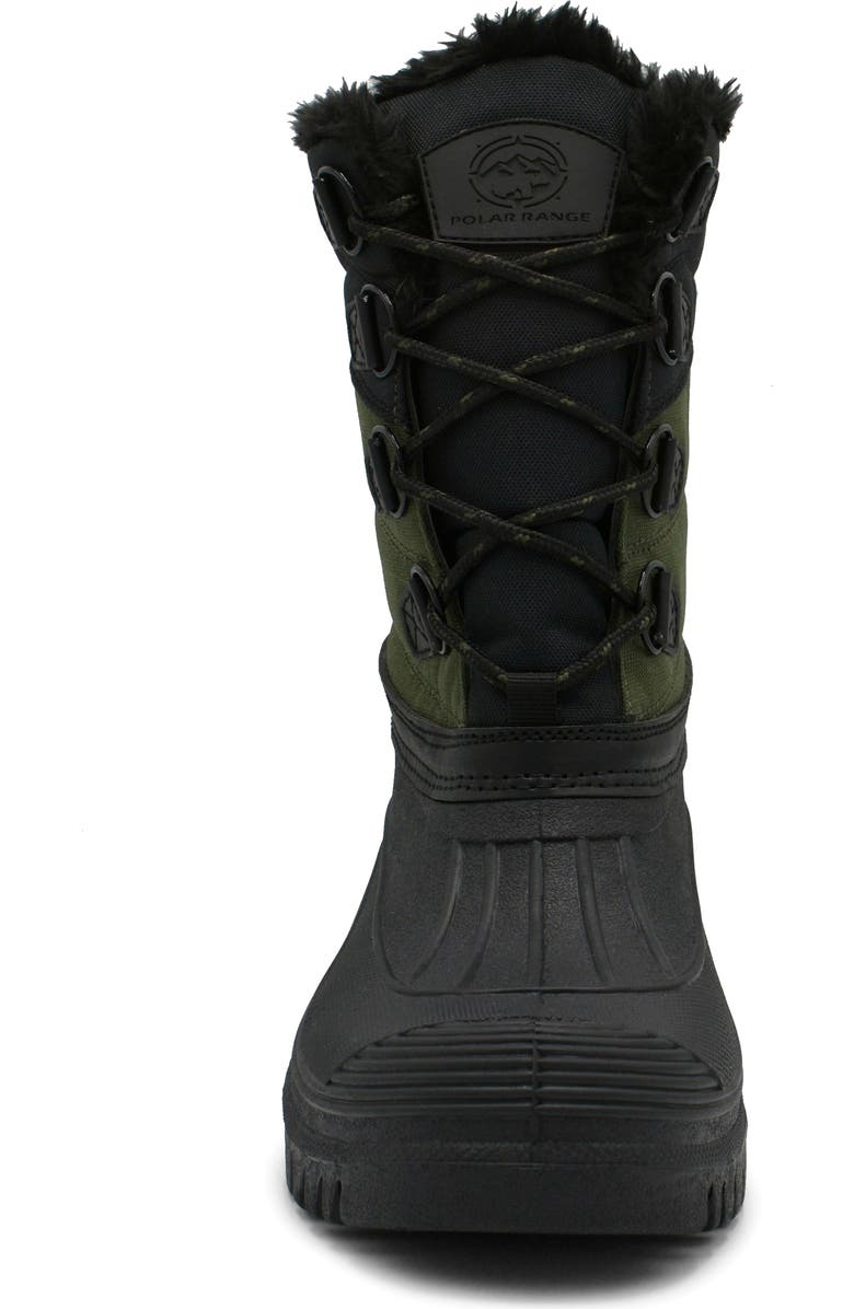 POLAR RANGE Decker Faux Fur Lined Snow Boot, Alternate, color, Olive