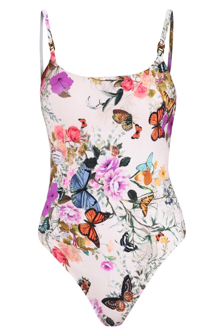 Remi Butterfly One-Piece Swimsuit, Alternate, color, IVORY