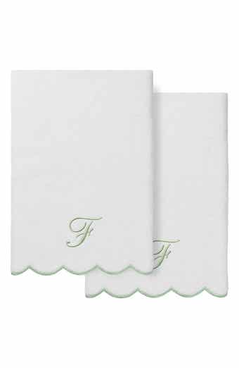 Scallop Personalized Monogram 2-Piece Towel Set