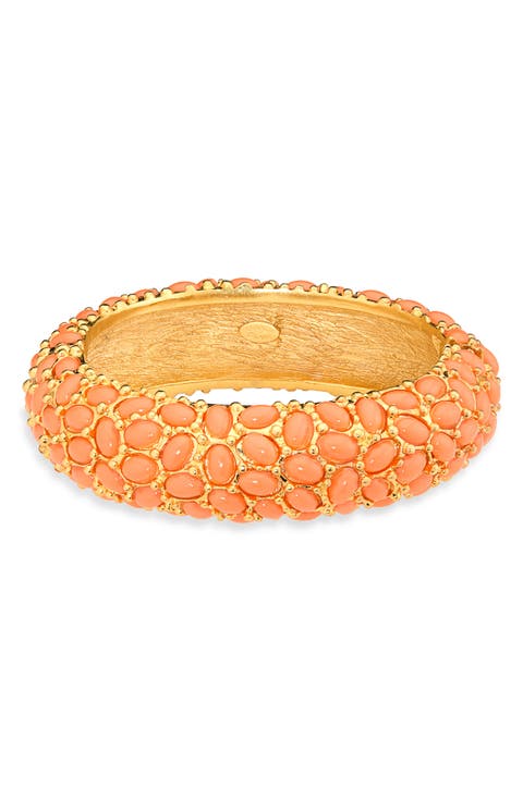 Semiprecious Stone Cabochon Oval Bracelet