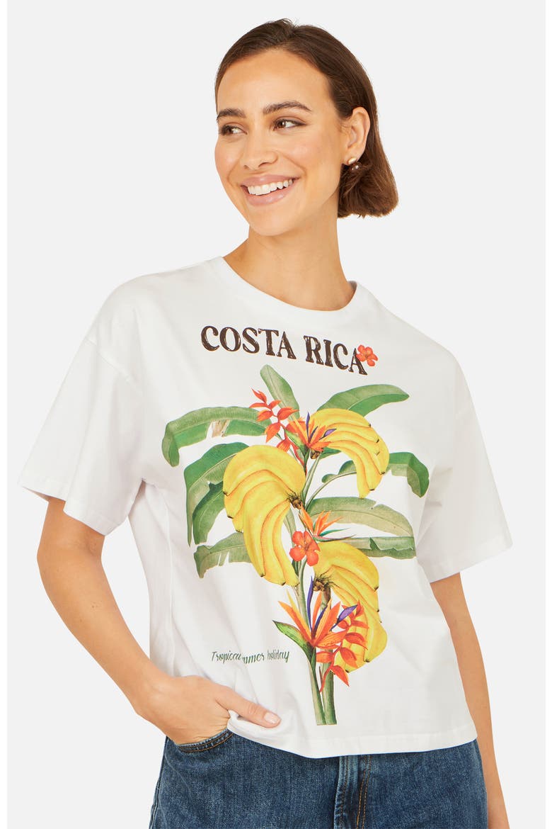 Costa Rica Cotton T Shirt, Alternate, color, White