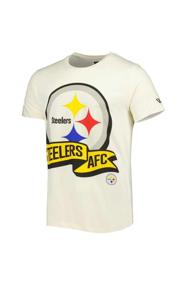 New Era Men's New Era Cream Pittsburgh Steelers Sideline Chrome T-Shirt, Alternate, color, Cream
