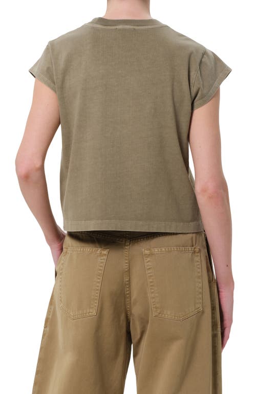 Agolde Bryce Cap Sleeve T-shirt In Green