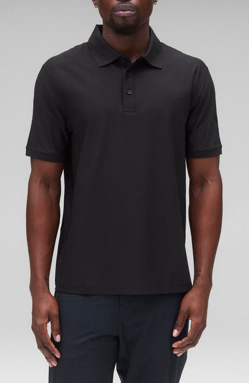 Reigning Champ Playoff Tech Piqué Polo In Black