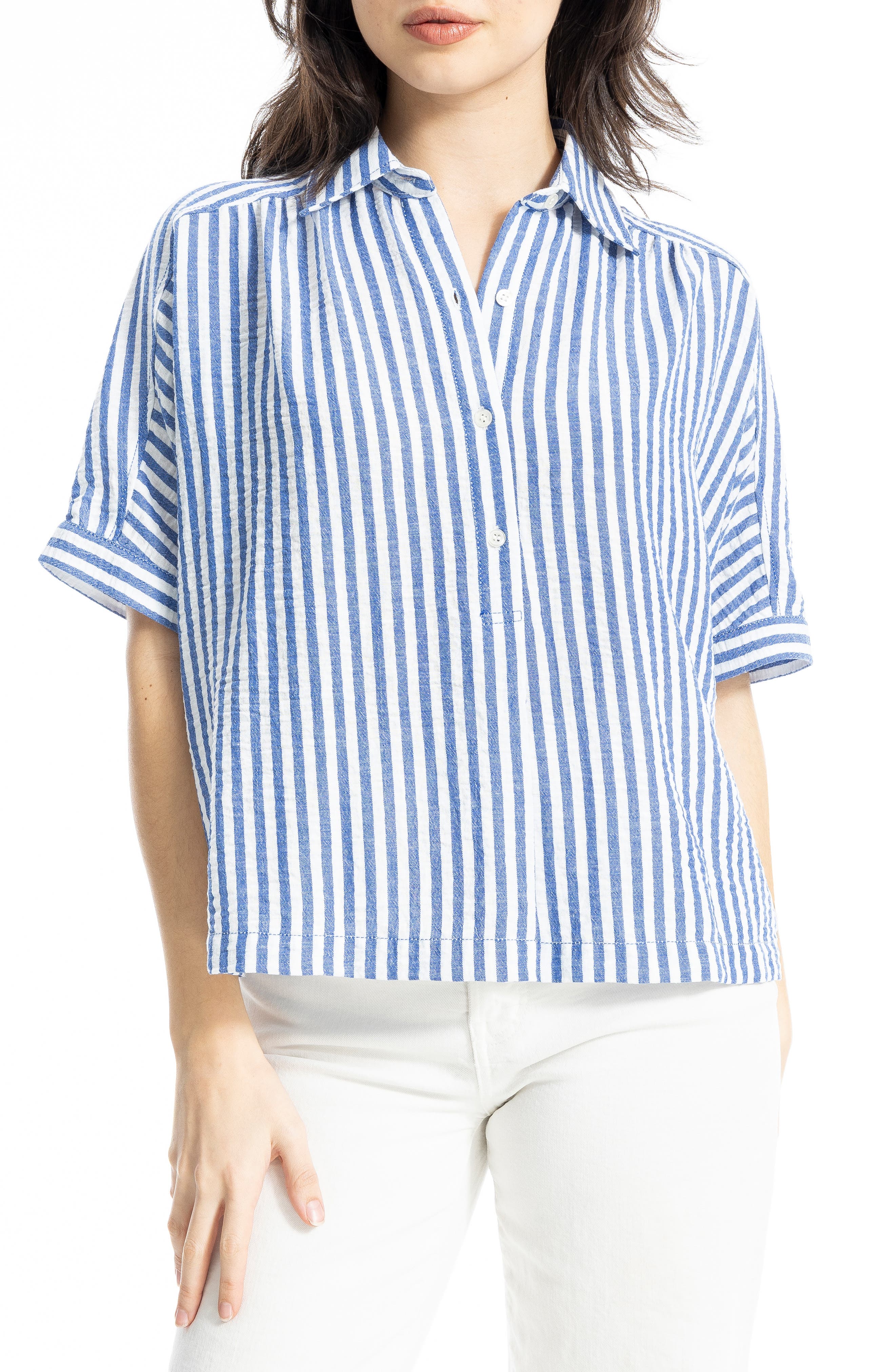 selected BLUE/ WHITE STRIPE
