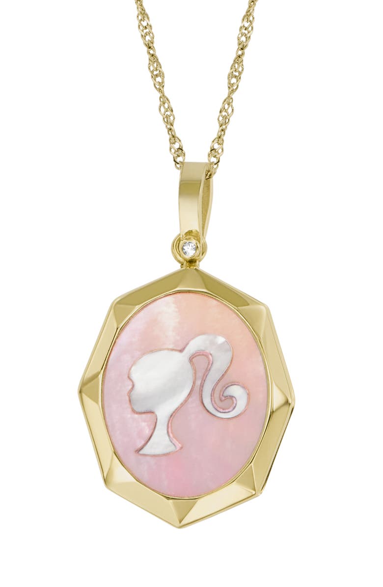 Fossil x Barbie<sup>®</sup> Locket Necklace, Alternate, color, 