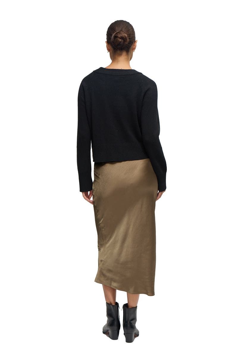 Ingrid & Isabel Mock Neck Maternity Sweater, Alternate, color, Black