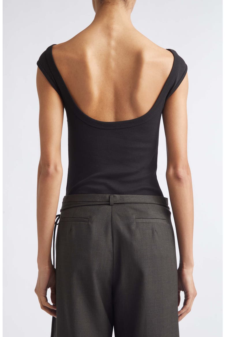 Organic Cotton Ballerina Top, Alternate, color, JET BLACK
