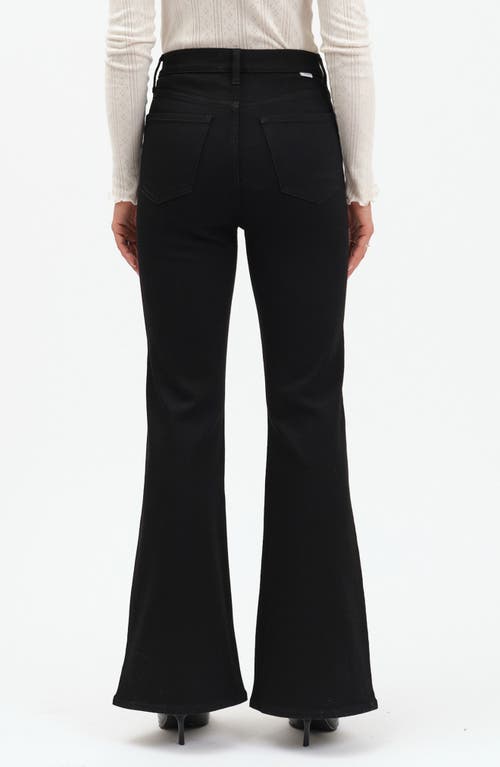 Daze Sunset High Waist Flare Jeans In Black