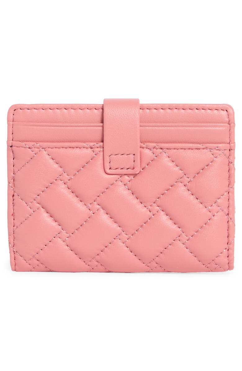 Kurt Geiger London Kensington Quilted Leather Wallet, Alternate, color, Pink Combo