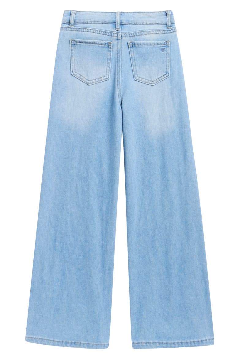 Kids' Color Patch Wide Leg Jeans, Alternate, color, MEDIUM INDIGO