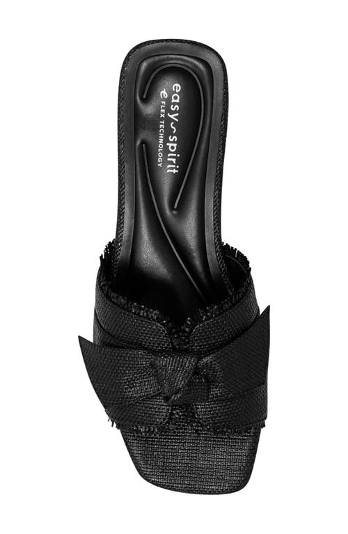 Easy Spirit Knotted Slide Sandal In Black