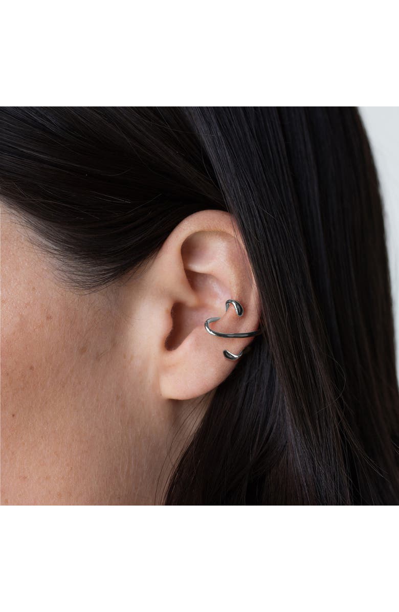 Outofoffice Silver Ear Cuff Carl, Alternate, color, Silver