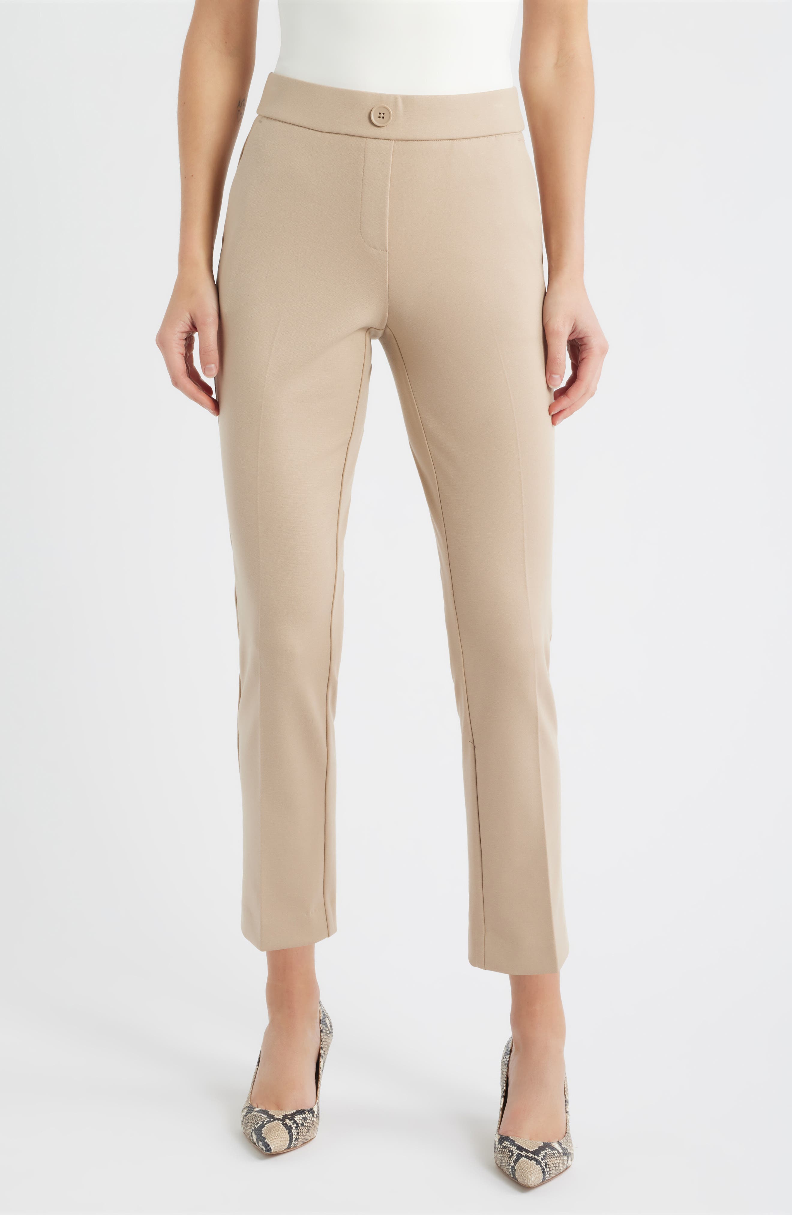 Straight Leg Pull-On Pants
