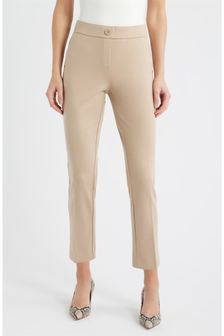 Straight Leg Pull-On Pants, Main, color, LATTE