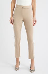 AK ANNE KLEIN Straight Leg Pull-On Pants