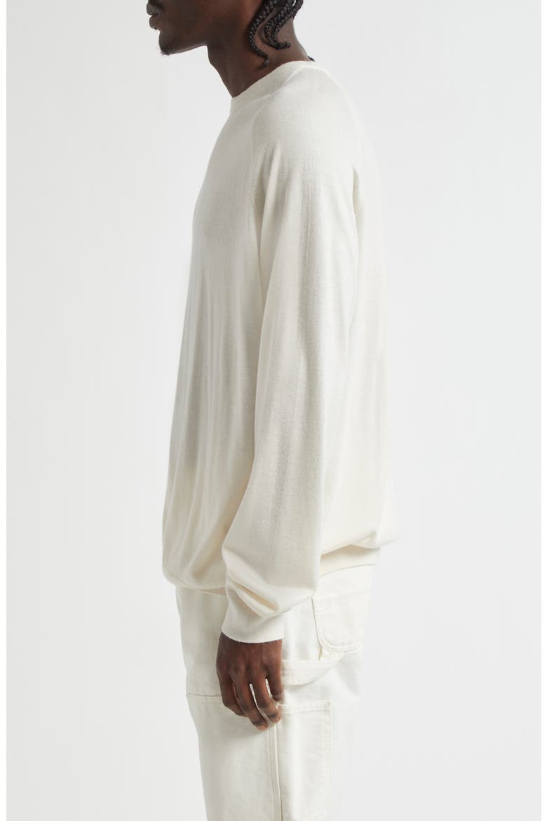 Silk & Cashmere Crewneck Sweater, Alternate, color, WHITE