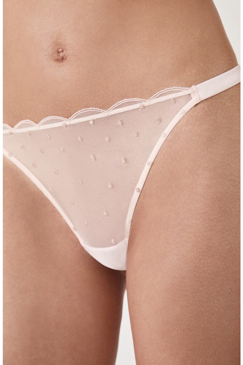 Divine Rhinestone Thong, Alternate, color, ROSE POUDRE