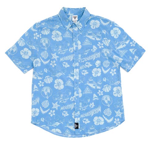 Megalodon Short Sleeve Button Down Shirt (Adult)