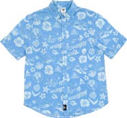 Monster Jam Megalodon Short Sleeve Button Down Shirt